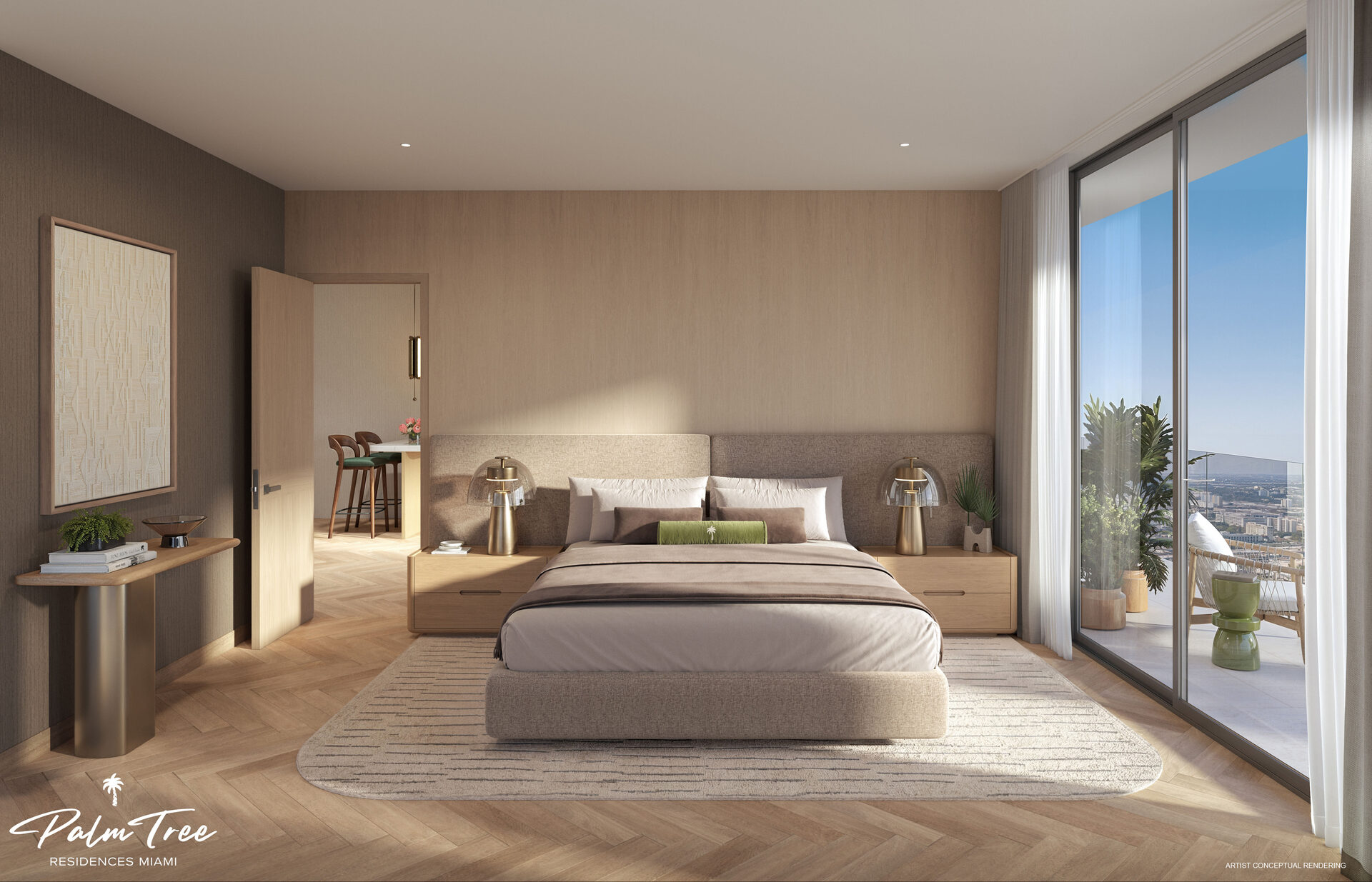 Furnished primary bedroom